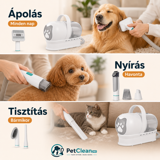 PetClean Pro™ – 7 az 1-ben kisállat-szőrápoló porszívó
